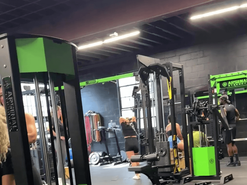 gym floor with strength machines at Empire MMA in South Tampa